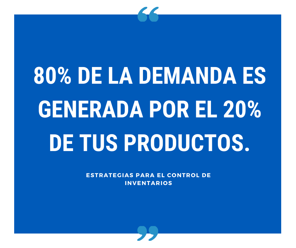 80% de la demanda es generada por el 20% de tus productos.