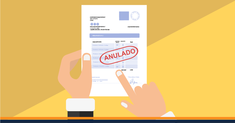 ¿Cómo anular una factura electrónica?