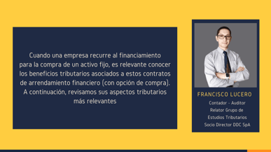 Consideraciones tributarias y contables del Leasing