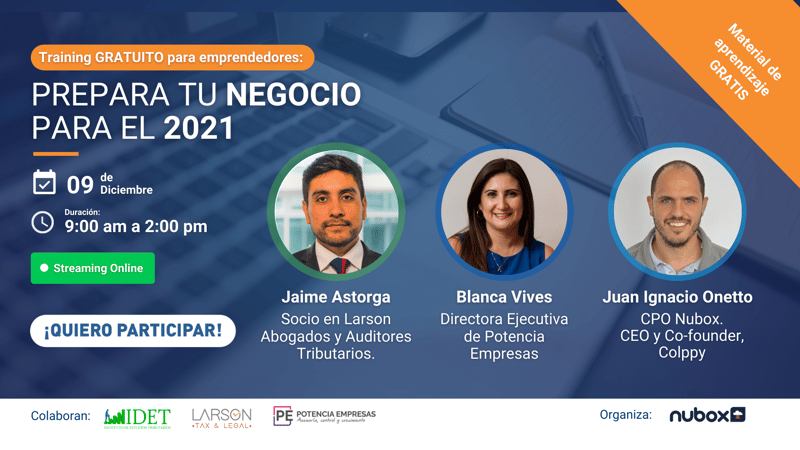 Training para emprendedores: Prepara tu negocio para 2021