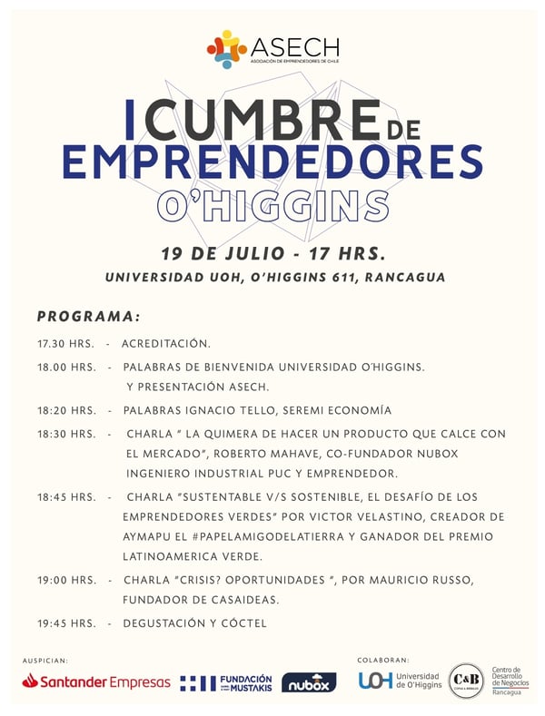 Cumbre de emprendedores O'higgins