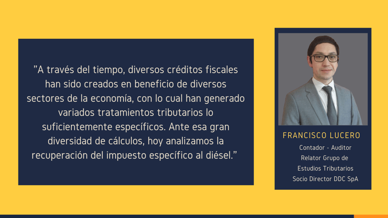 Recuperación del impuesto específico al diésel en empresas de transporte de carga