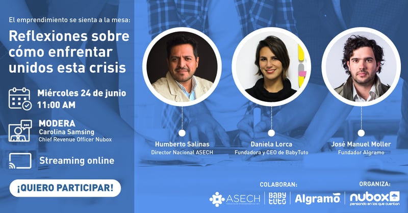 Nubox y ASECH reflexionarán sobre cómo las PYMES pueden enfrentar unidas la crisis