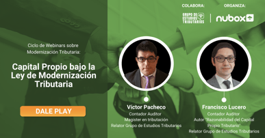 [Webinar Gratuito] Capital Propio bajo la Ley de Modernización Tributaria